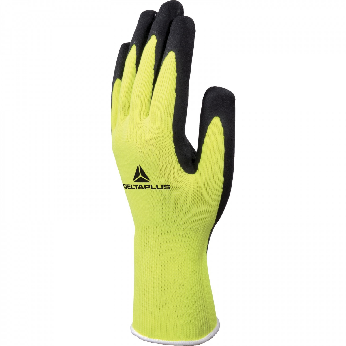 Перчатки трикотажные APOLLON VV733 с латексным покрытием, цвет флуоресцентный желто-черный