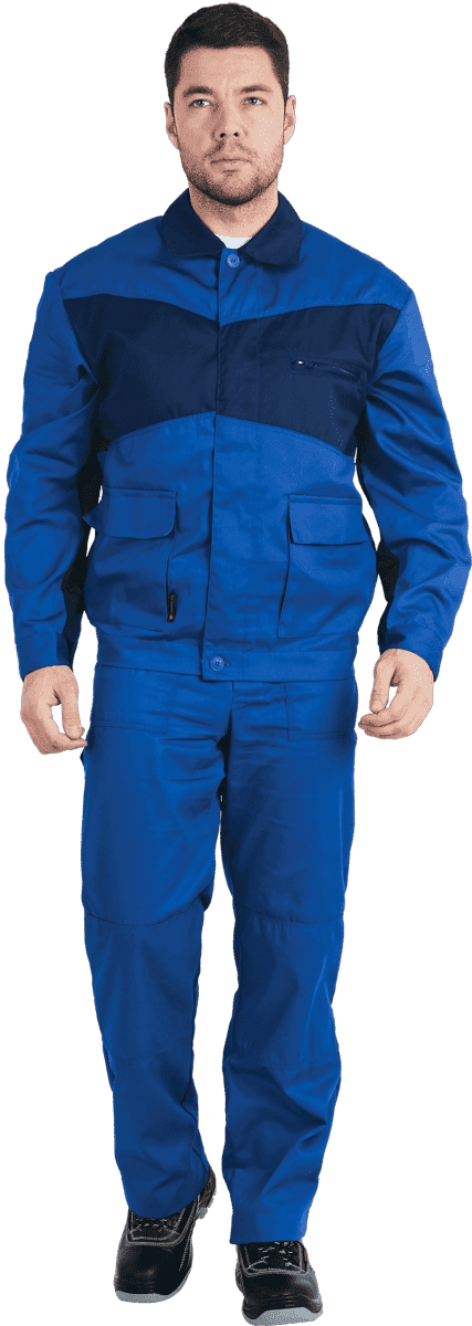 Костюм СПЕЦИАЛИСТ-1 летний, василёк-т, синий (Куртка+брюки)