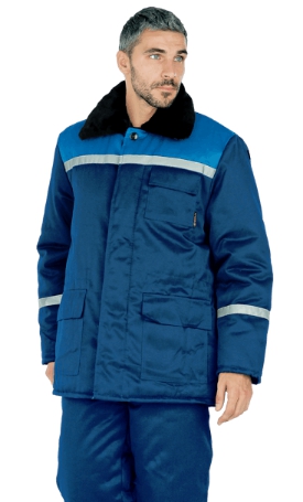 Куртка МЕТЕЛИЦА утеплённая, цв.т.синий-василёк