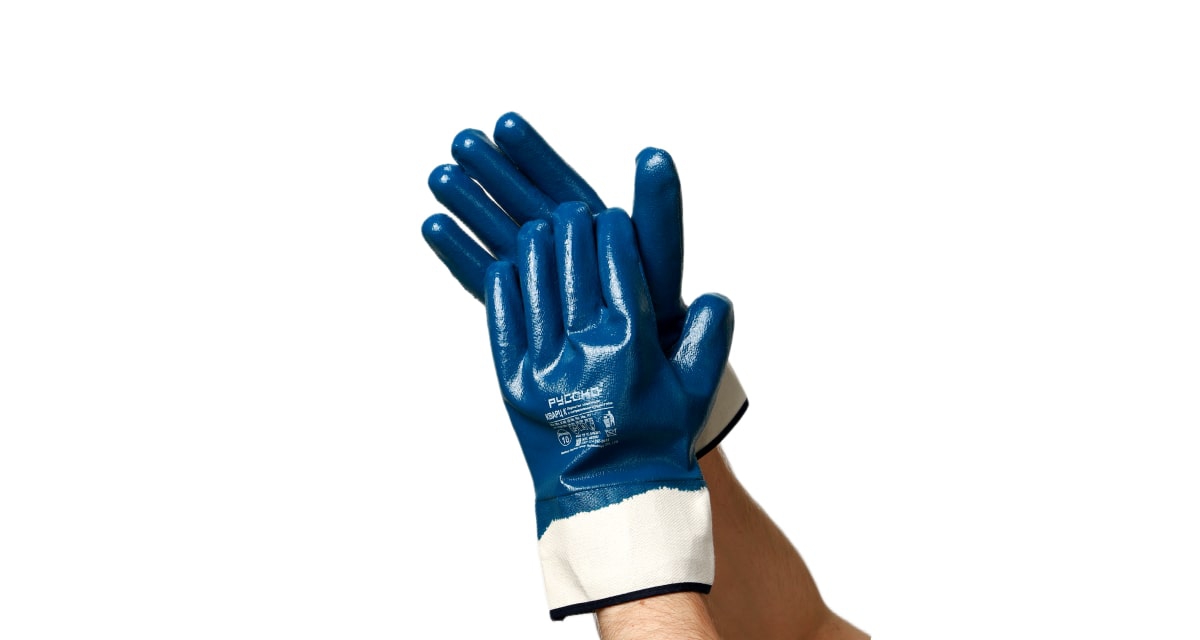 Перчатки защитные с полным нитриловым покрытием Кварц К