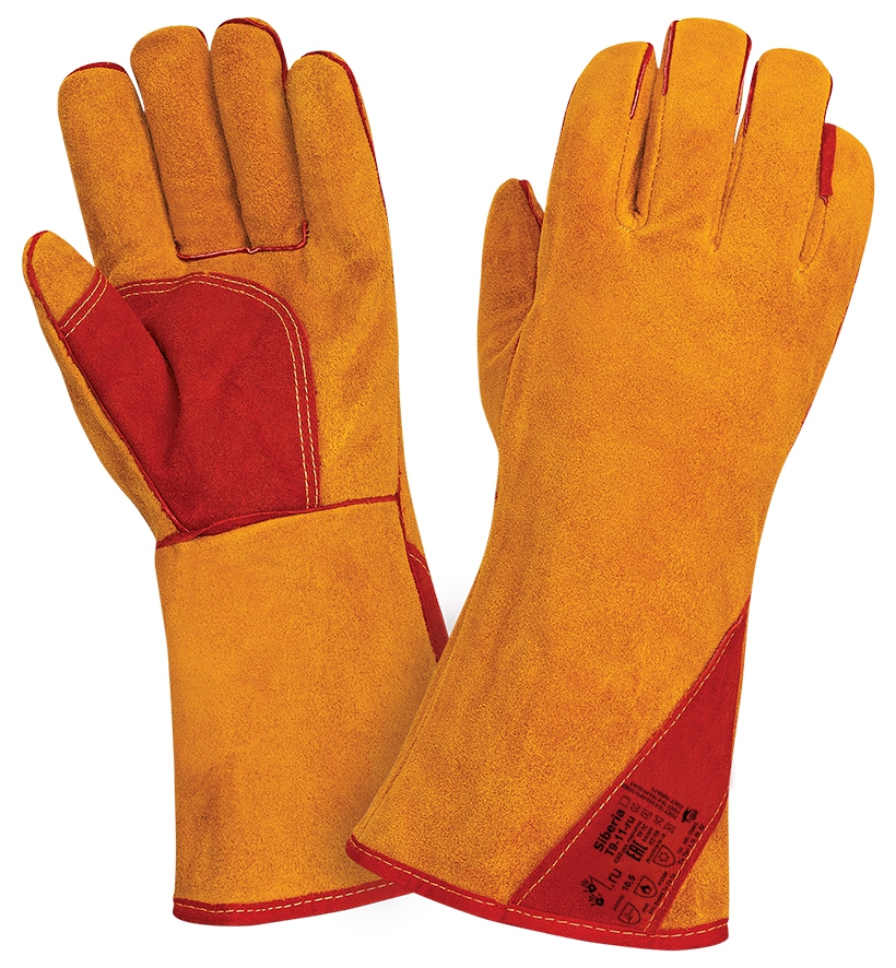 Перчатки T9-11-ru спилковые пятипалые утепленные с кевларовой нитью