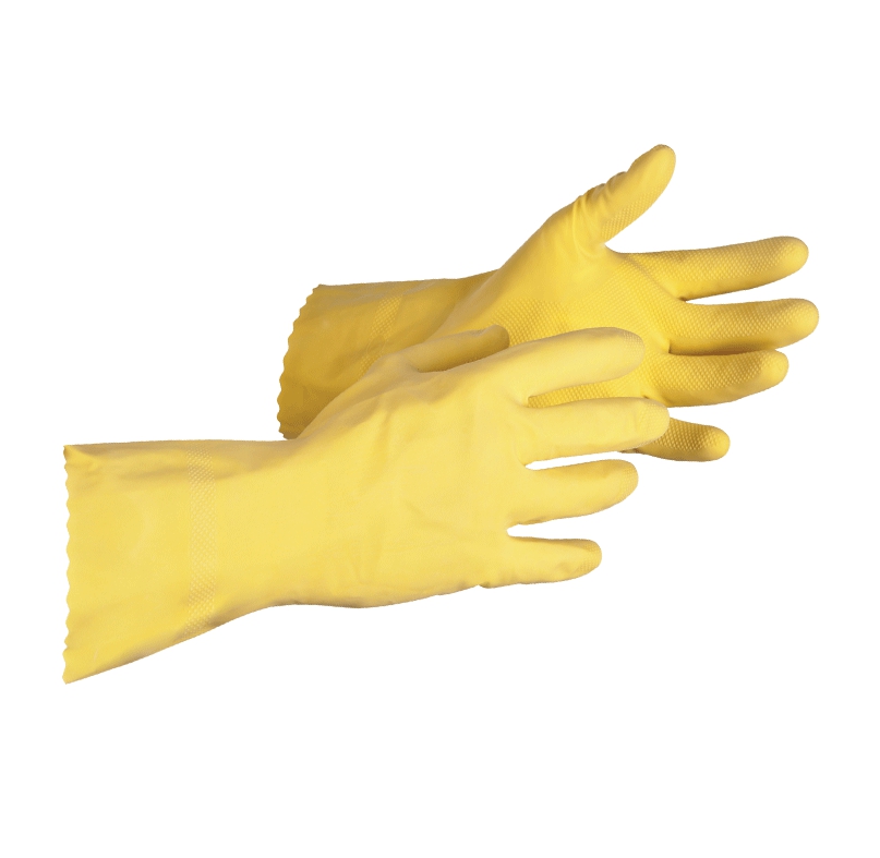Перчатки ЛЮКС желтые, АМПАРО, артикул 6850 (477566), Аналог перчаток ANSELL 87-190, размер 10 (XL)