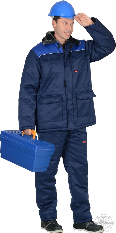 Костюм утеплённый РОСТ-ГРЕТТА ( куртка + брюки), цв.синий/василёк